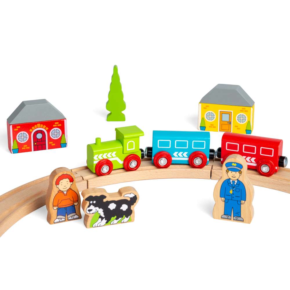 My First Train Set engine and carriages detail