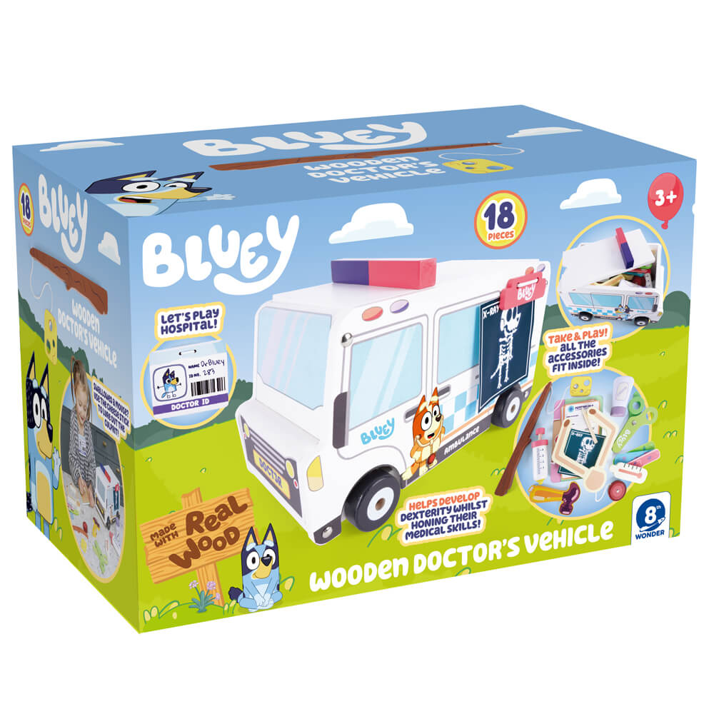 Bluey Wooden Doctor's Vehicle