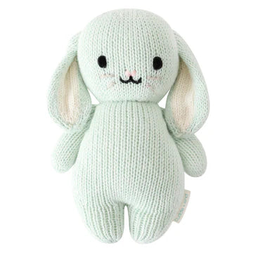 Cuddle and Kind Baby Bunny - Mint hand-knit doll