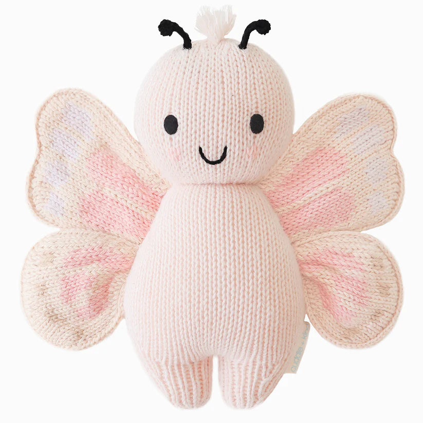 Cuddle and Kind Baby Butterfly Petal Pink hand-knit doll