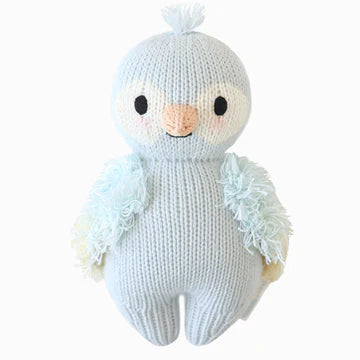 Cuddle and Kind Baby Parrot - Sky Blue hand-knit doll