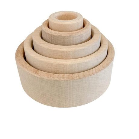 Beech Wood Stacking Bowls-Educational Play-My Happy Helpers