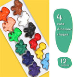 Beeswax Crayon Cute Dinosaurs - 12 Colors In Color Box-Creative Play & Crafts-My Happy Helpers