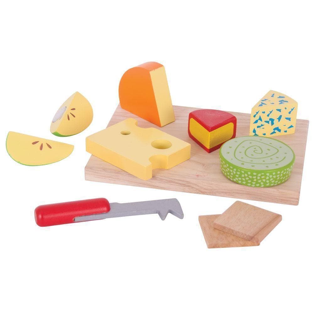 Bigjigs Wooden Cheese Board Food Set-Kitchen Play-My Happy Helpers