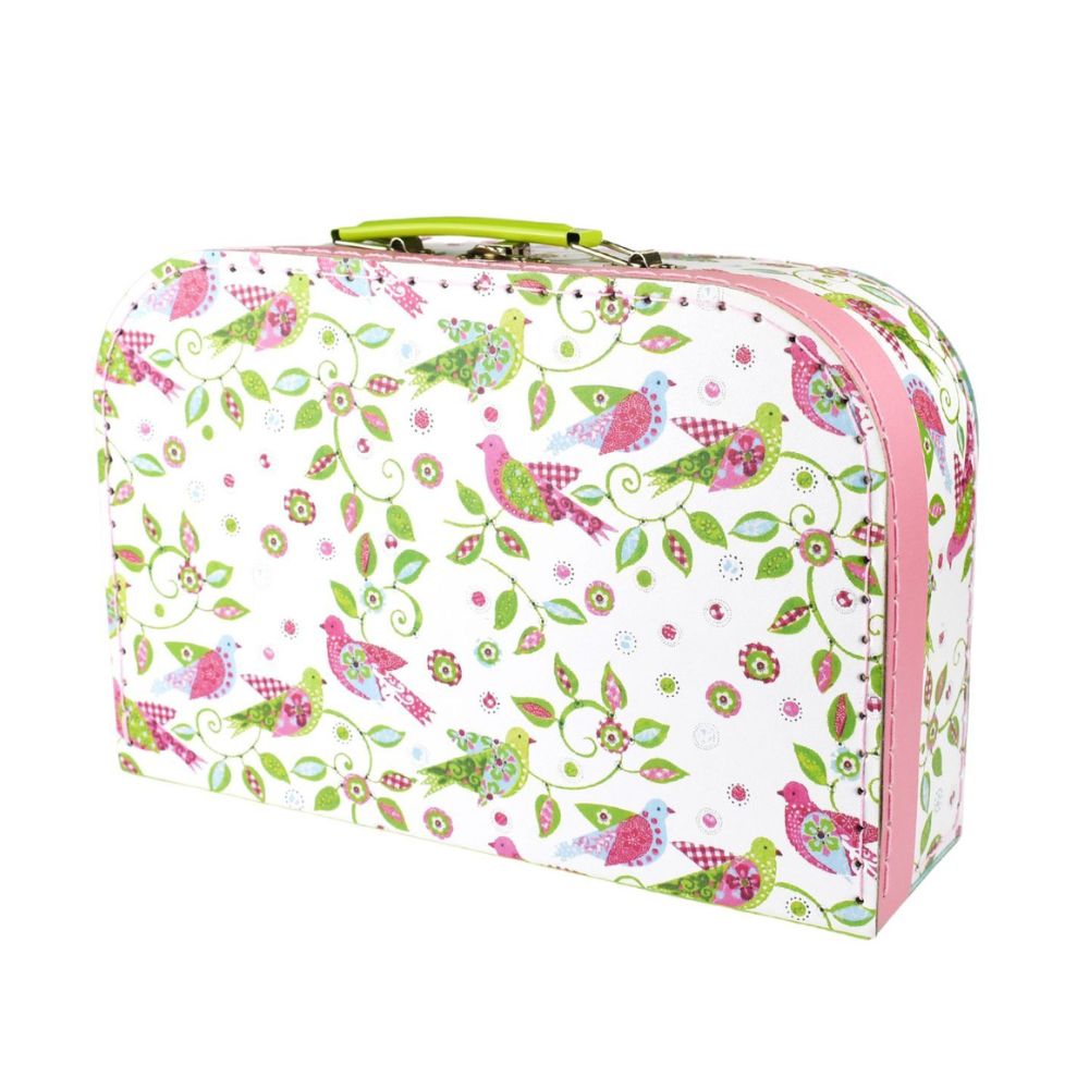 Bird Tin Tea Set in Suitcase