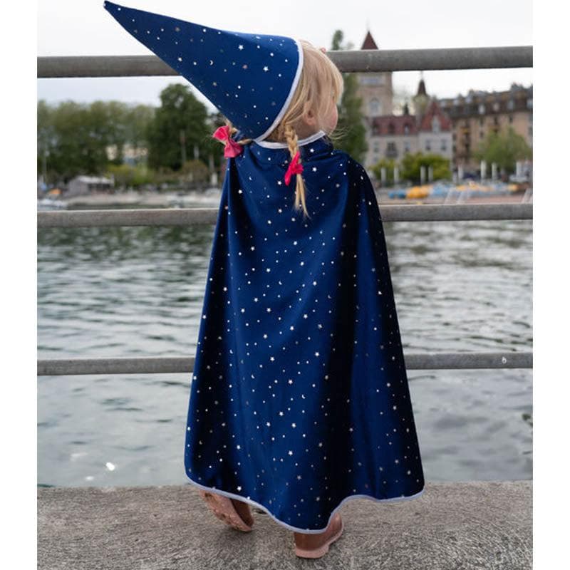 Blue & Silver Sparkle Wizard Cape
