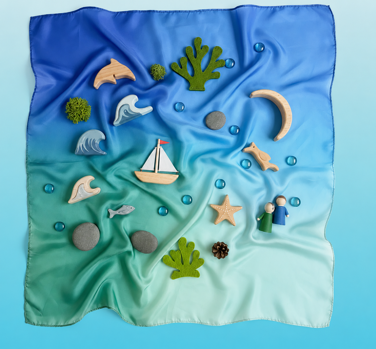 Blue Play Silk