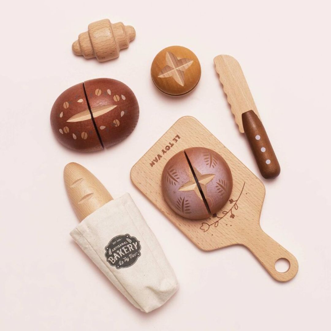 Bread Loaf and Knife Set