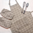 Brown Checkers Parent Aprons for Cooking-Kitchen Play-My Happy Helpers
