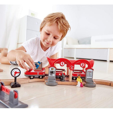 Hape Busy City Rail Set toy vehicle – train tracks aren’t just for passenger trains