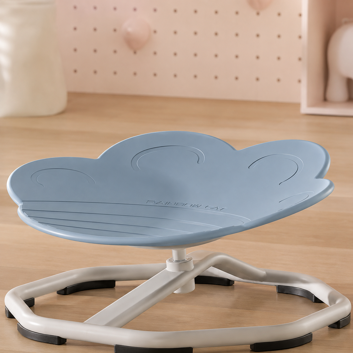 Close-up detail of the Sensory Spinning Chair - Slate Blue