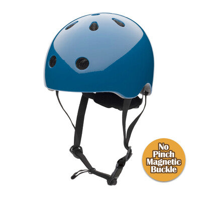 CoConuts Vintage Blue Helmet - Extra Small children's bike helmet with magnetic pinch-free buckle