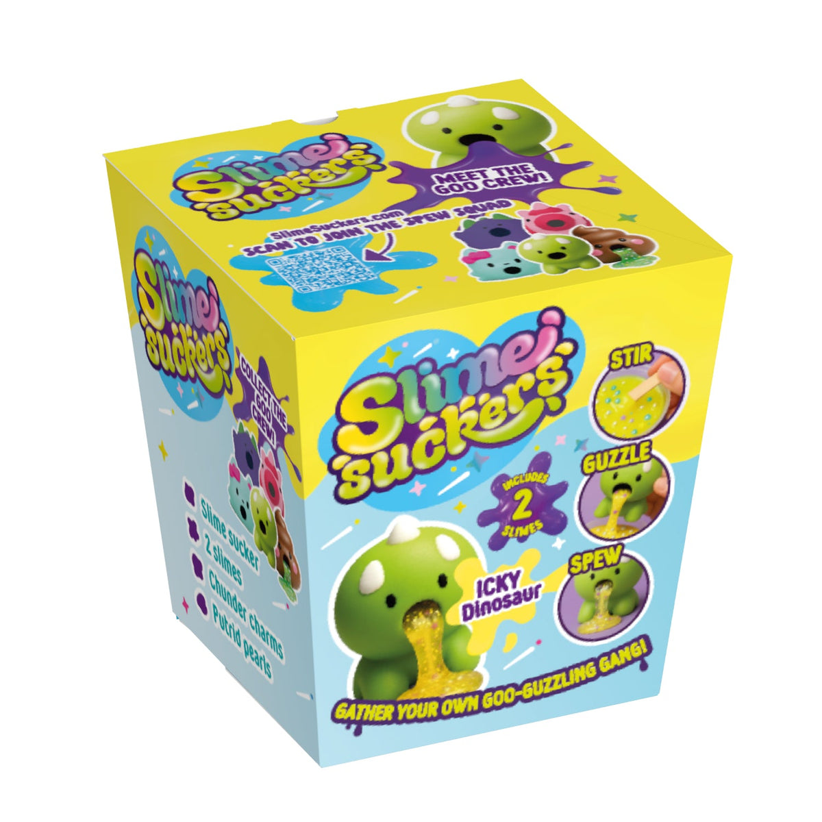 Slime Suckers Mini Icky Dinosaur slime kit with squishy pet, for ages 6-9