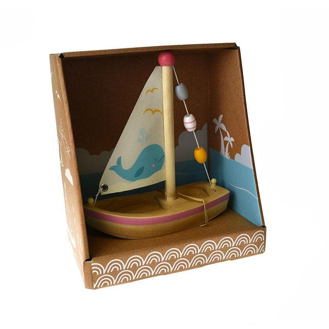 Calm and Breezy Wooden Sailboat-Toy Vehicles-My Happy Helpers