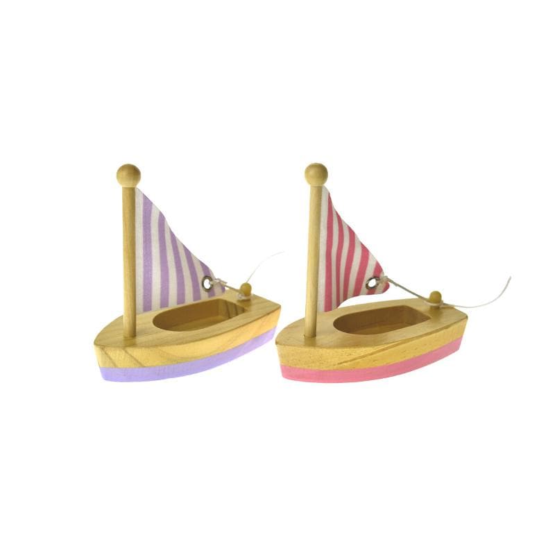 Calm and Breezy Wooden Small Sailboat-Toy Vehicles-My Happy Helpers