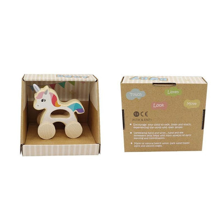 Calm and Breezy Wooden Unicorn Car-Toy Vehicles-My Happy Helpers