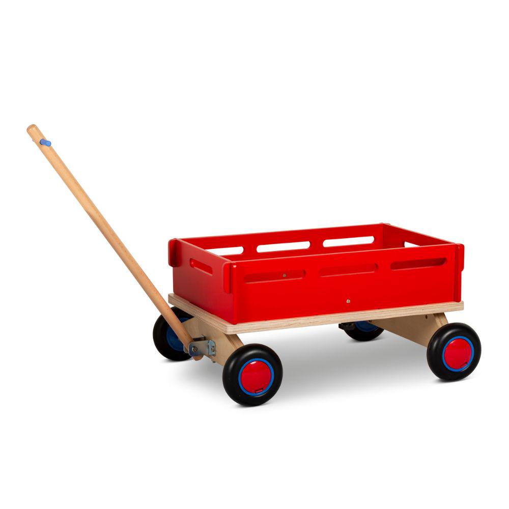 Kinderfeets Cargo Walker Wagon in Fire Engine Red at My Happy Helpers