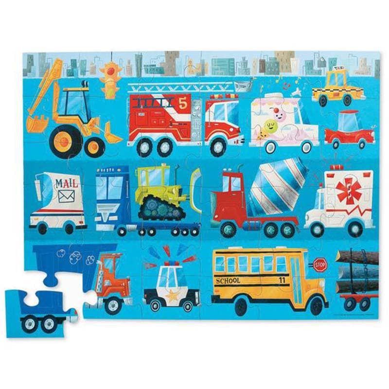 Classic Floor Puzzle 36pc - Vehicles