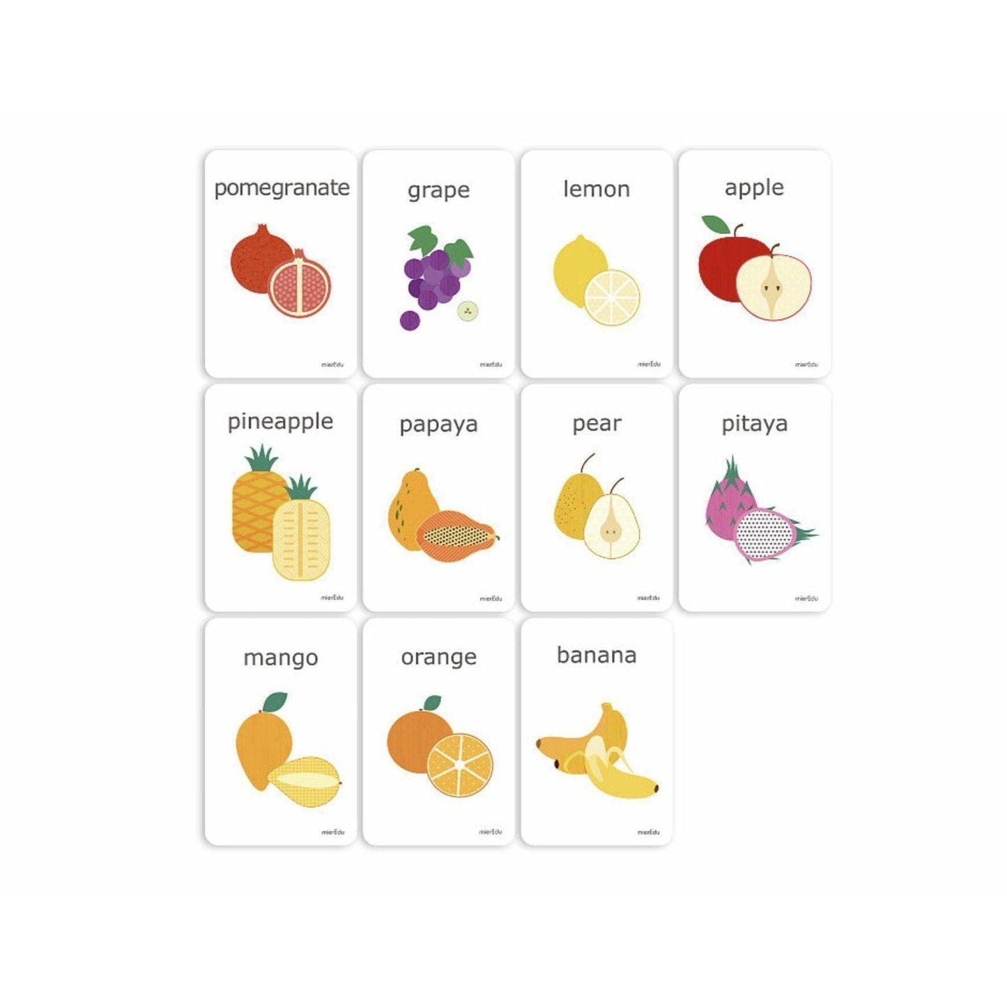 Cognitive Flash Cards - Fruit-Educational Play-My Happy Helpers