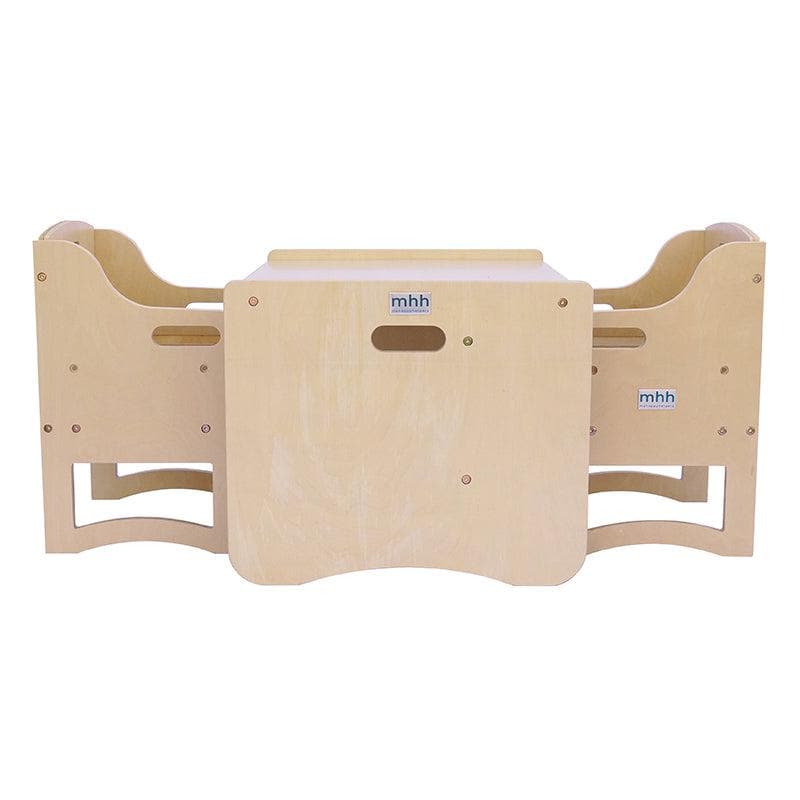 Combination Table & 2 Chairs - Varnished