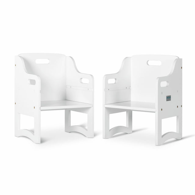 Combination Table & 2 Chairs - White