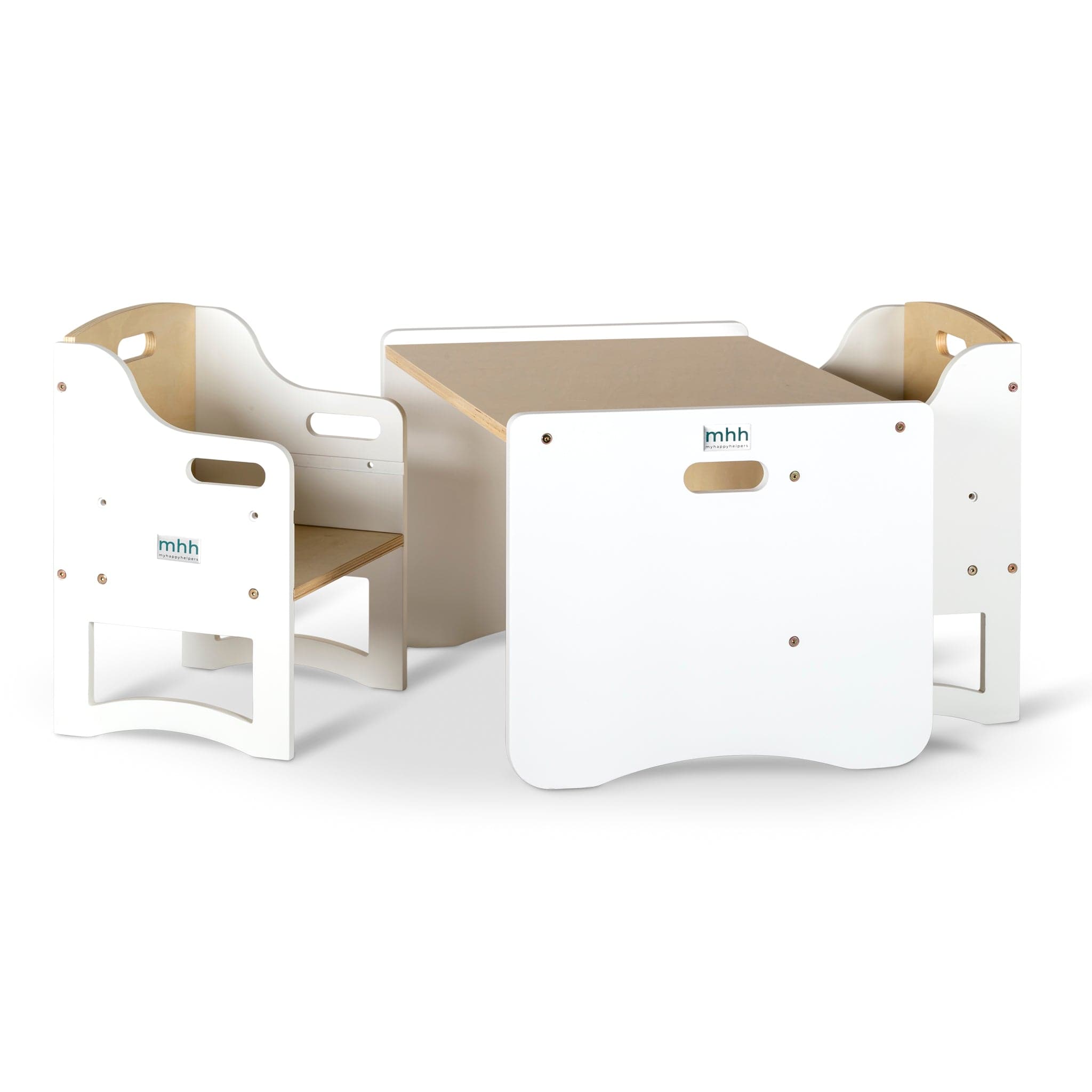 Wooden high sales chair table combo