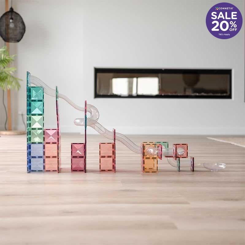 Connetix 80 pc Pastel Ball Run Expansion Pack