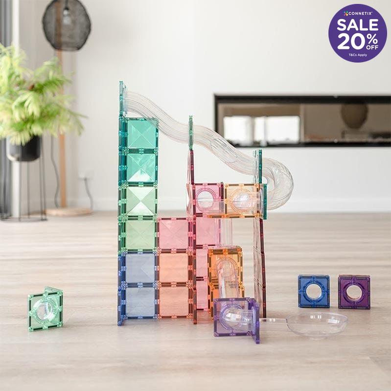 Connetix 80 pc Pastel Ball Run Expansion Pack