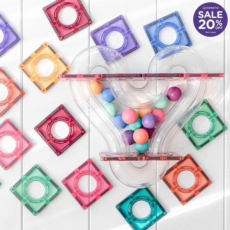 Connetix Pastel Ball Run Pack 106pc
