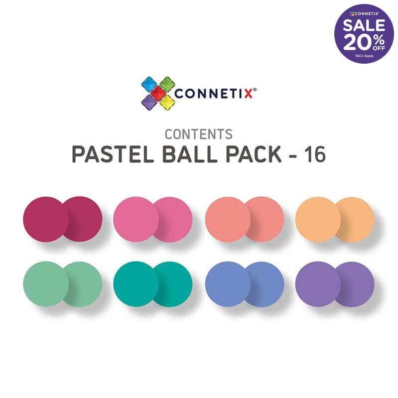 Connetix Pastel Replacement Ball Pack - 16pc