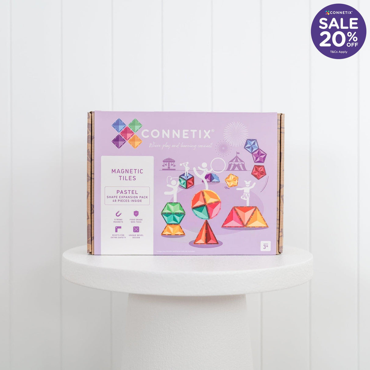 Connetix Pastel Shape Expansion Pack 48pc