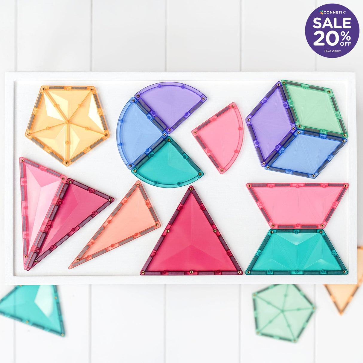 Connetix Pastel Shape Expansion Pack 48pc
