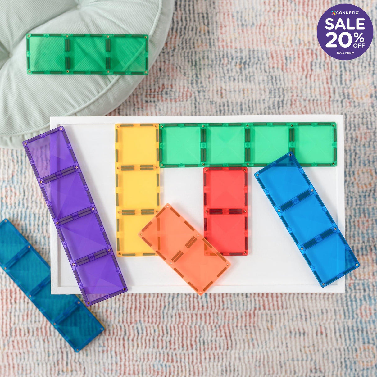 Connetix Rainbow Rectangle Pack 18pc