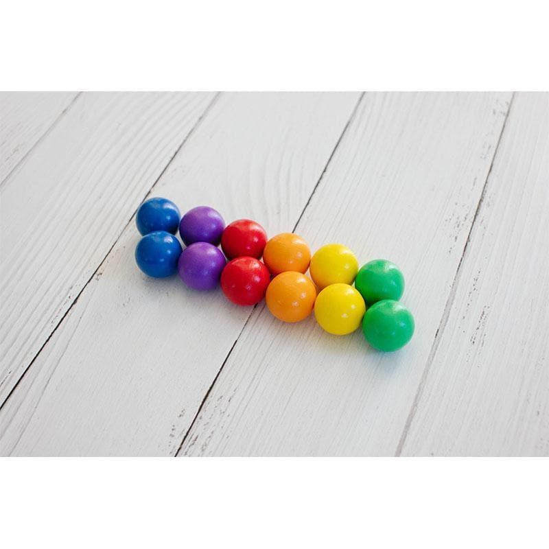 Close-up detail of the Connetix Rainbow Replacement Ball Pack - 12pc