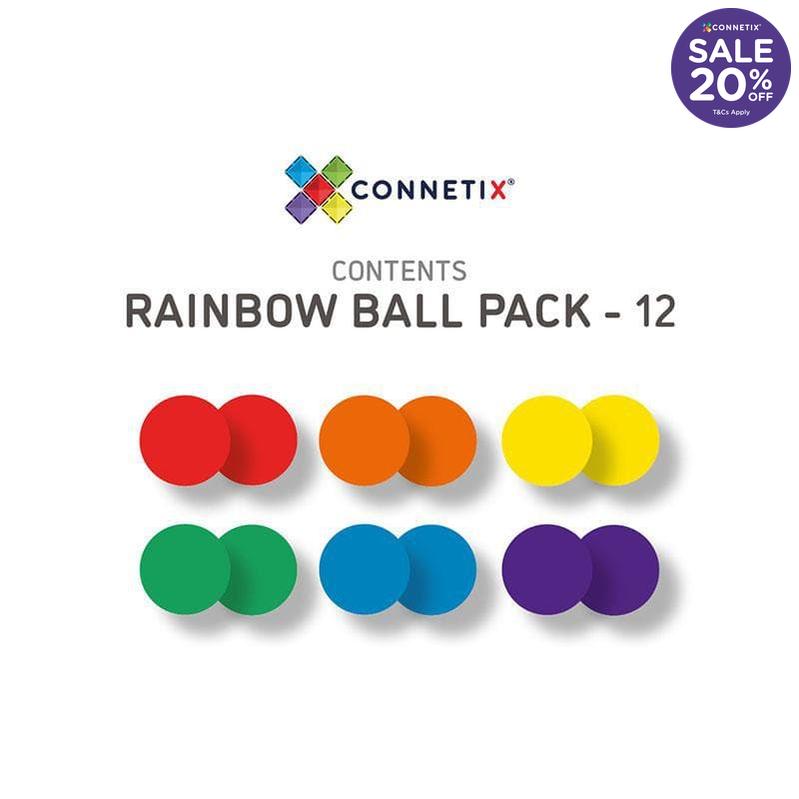 Connetix Rainbow Replacement Ball Pack - 12pc