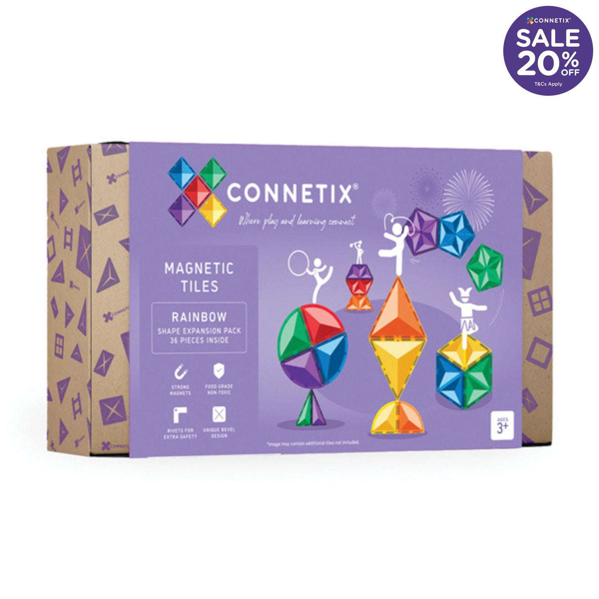 Connetix Rainbow Shape Expansion Pack 36pc