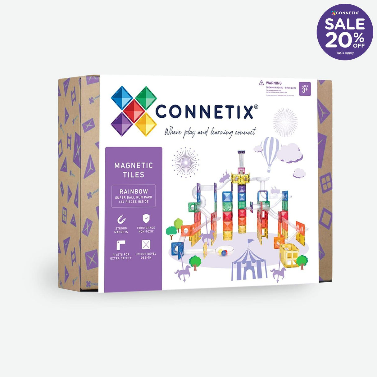 Connetix Super Ball Run Pack 134 pc
