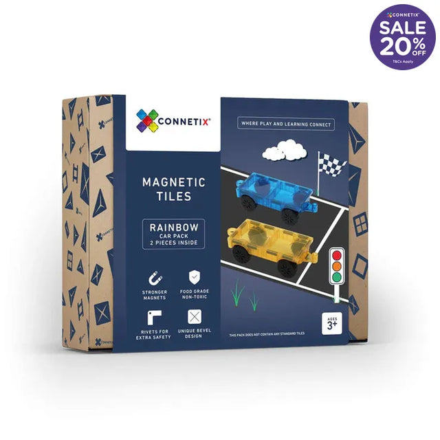 Connetix Tiles 104 Piece Creative Car Bundle