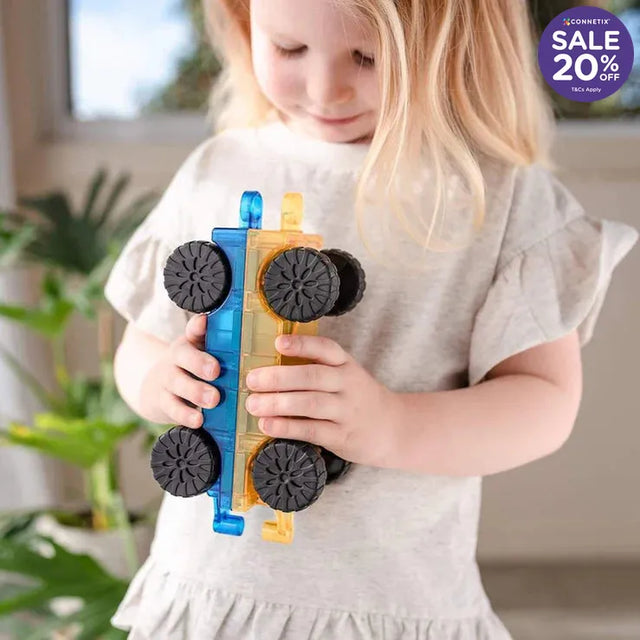 Connetix Tiles 104 Piece Creative Car Bundle