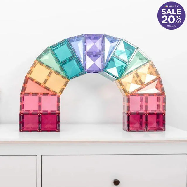 Connetix Tiles 122 Piece Pastel Creative Car Bundle