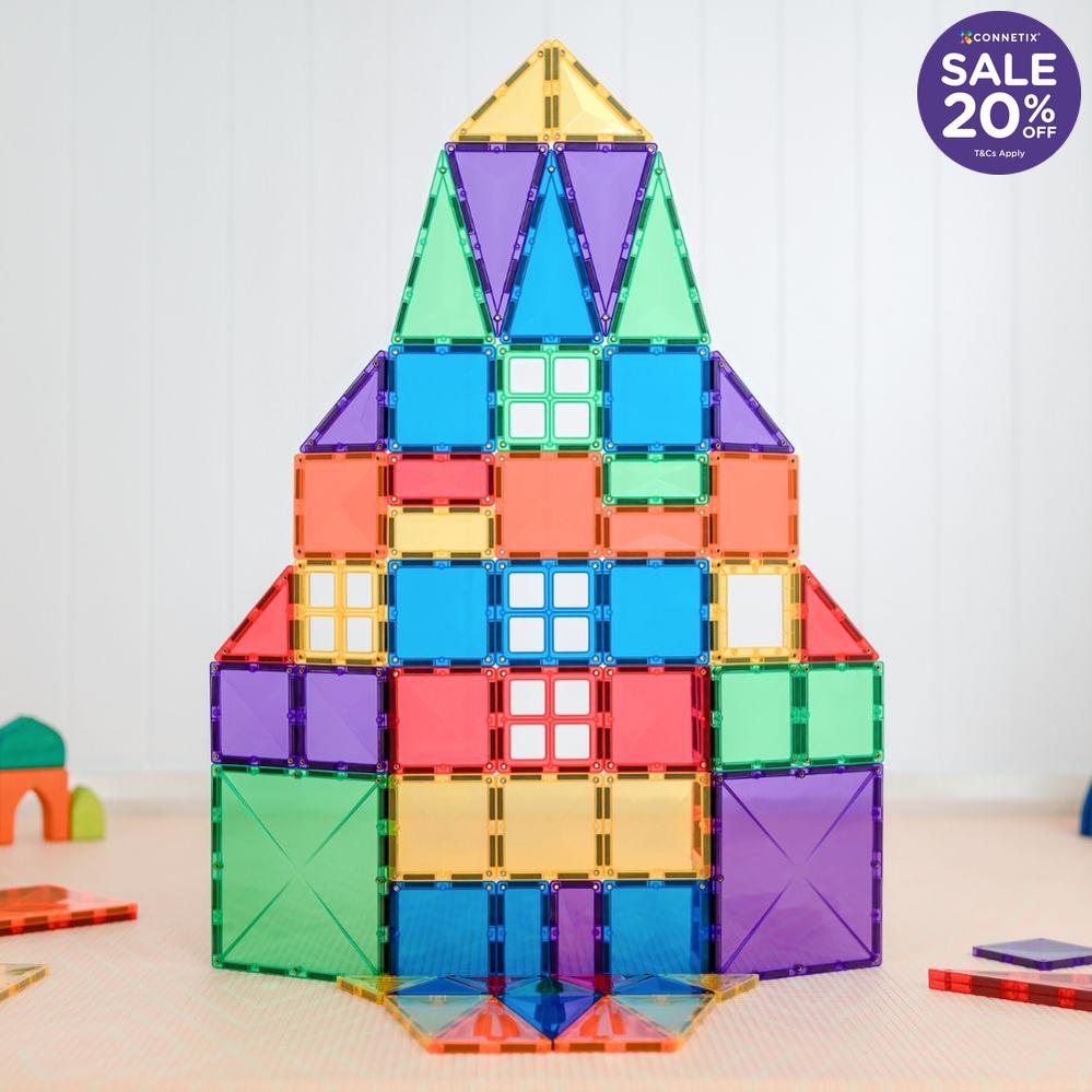 Connetix Tiles 194 Piece Rainbow Bundle