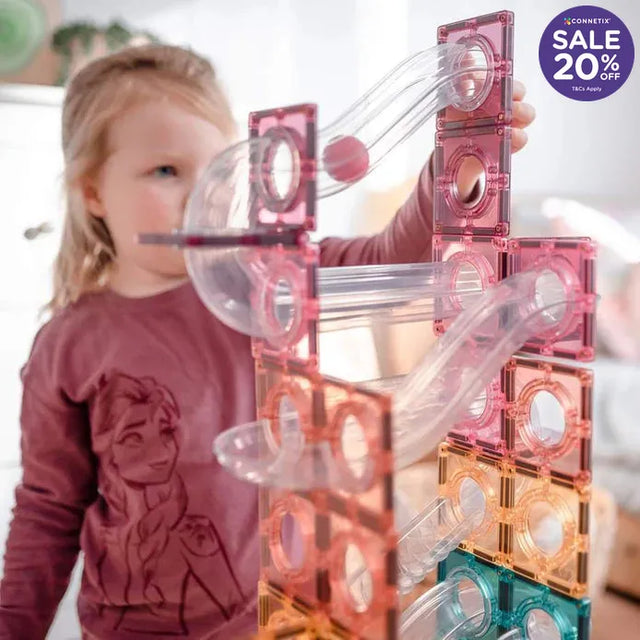 Connetix Tiles 226 Piece Pastel Creative Ball Run Bundle
