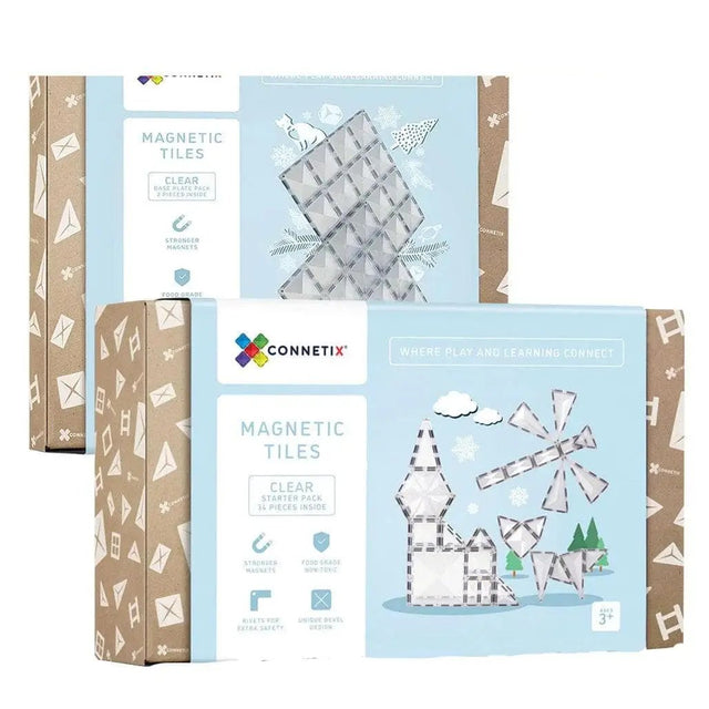 Connetix Tiles 36 Piece Clear Pack Bundle