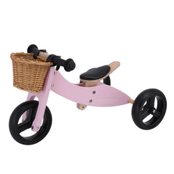 2 in 1 Mini Trike / Balance Bike with Basket - Rose