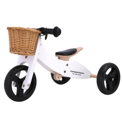 2 in 1 Mini Trike / Balance Bike with Basket - Snow White