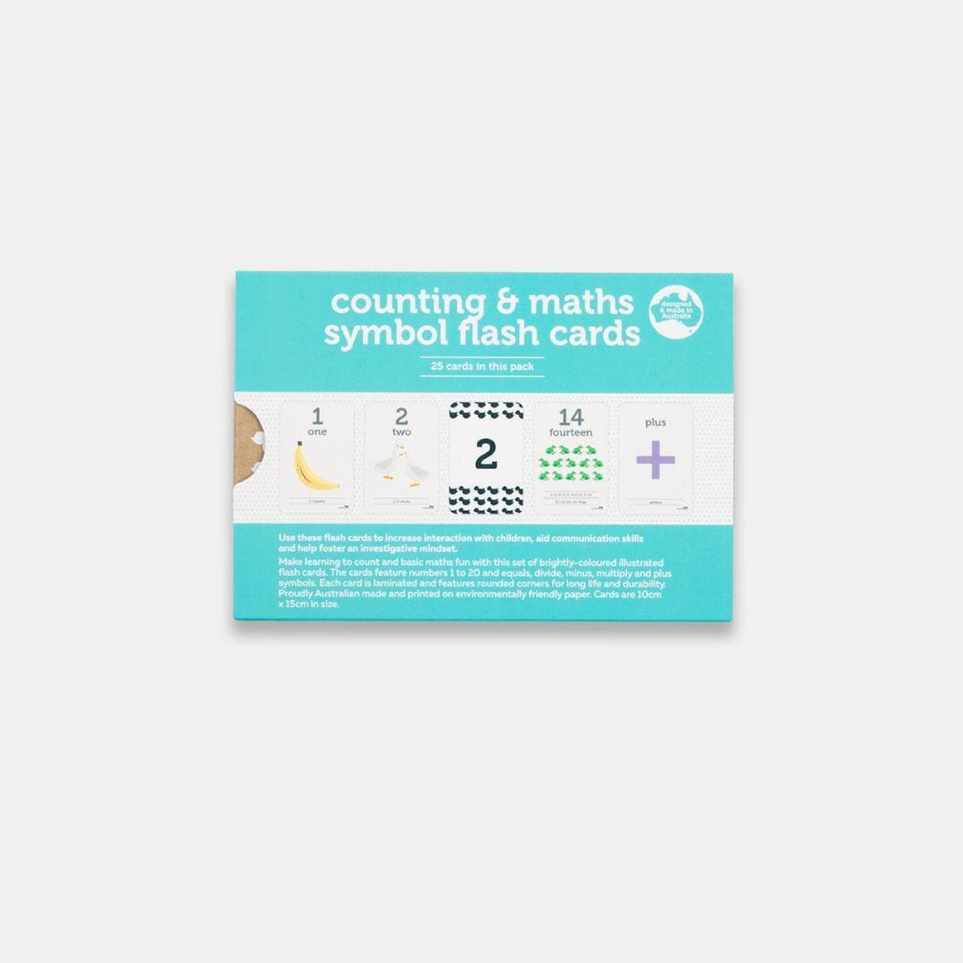 Counting and Math Symbols Flash Cards