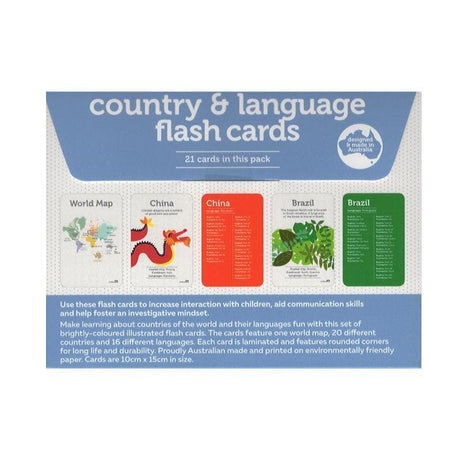 Country and Language Flashcards Set-Educational Play-My Happy Helpers