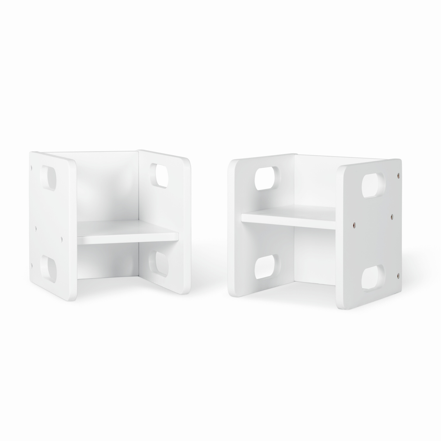 Cube Weaning Chair - White Twin Pack-Furniture & Décor-My Happy Helpers