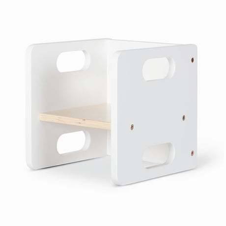 Cube Weaning Chair - White and Varnish Twin Pack