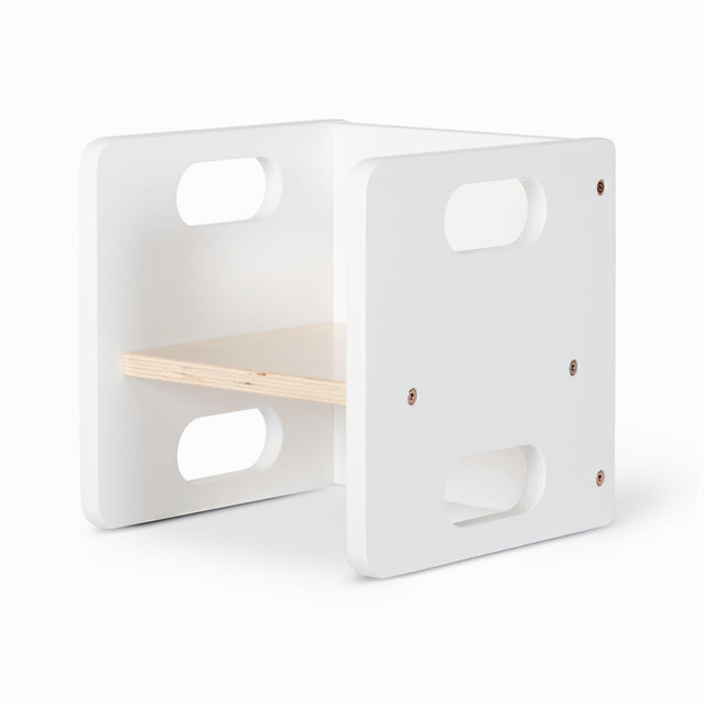 Cube Weaning Chair - White and Varnish Twin Pack